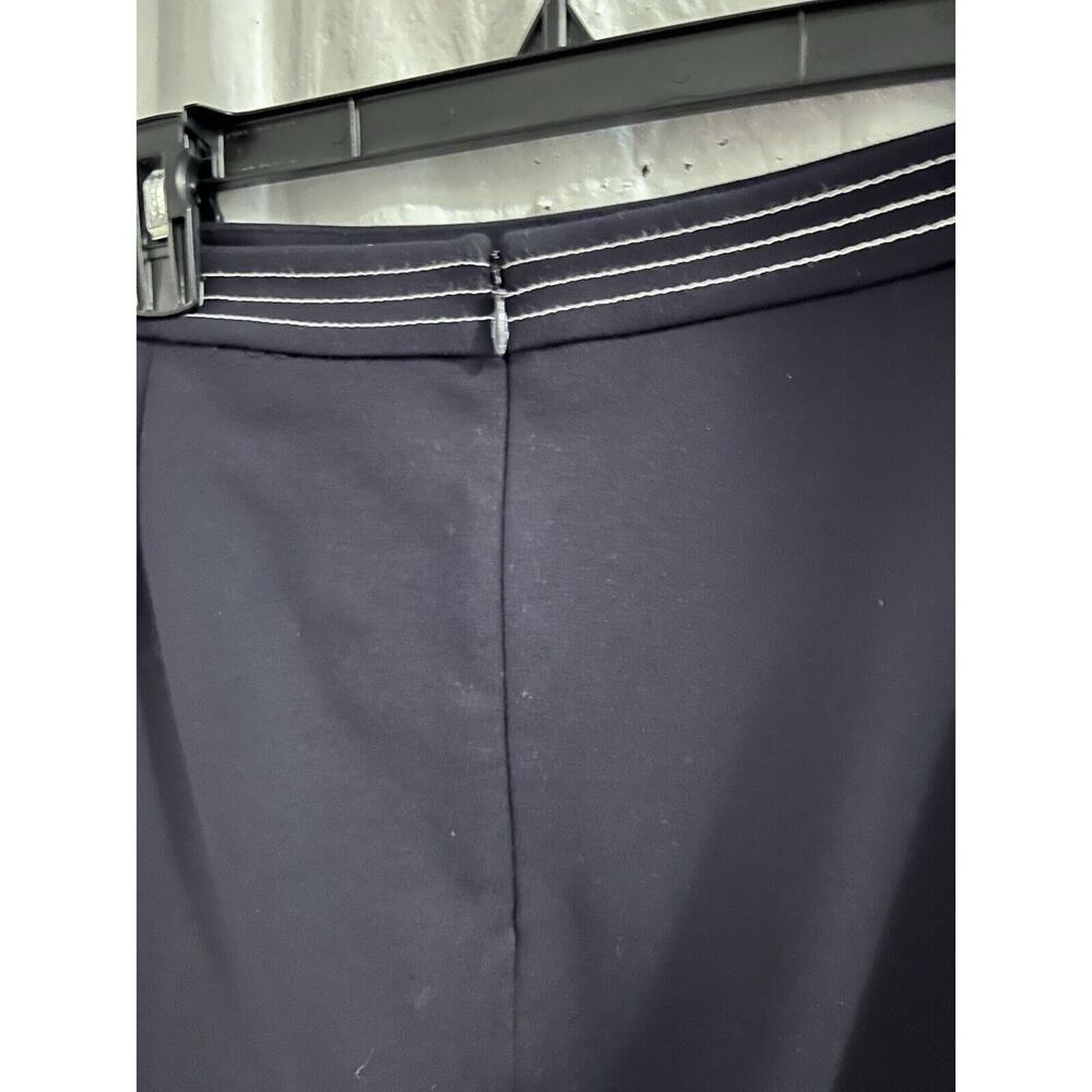 Boden Blue Ponte Knit Pencil Skirt White Stitching Sz 14 Career Wear Classic - Picture 5 of 8